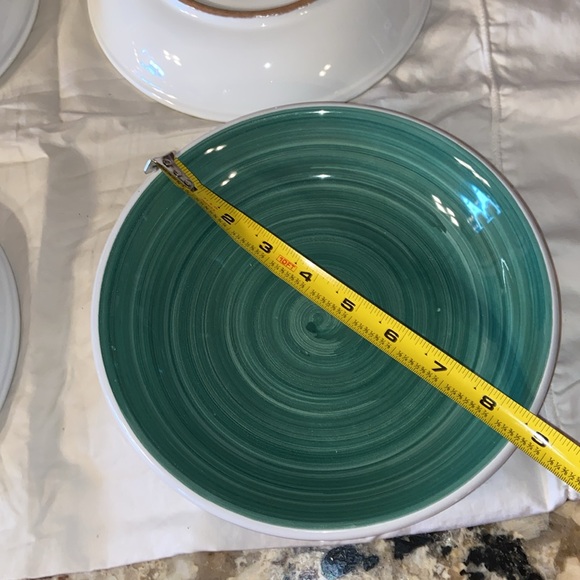 RARE VTG Caleca solid Hand Painted pasta soup bowl Made In Italy Set Of 4 - Picture 9 of 11